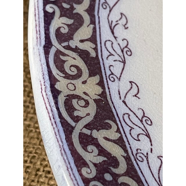 1850s Century Elsmore & Forster Vaquero Ironstone 18.5" Oval Serving Plater For Sale - Image 9 of 14