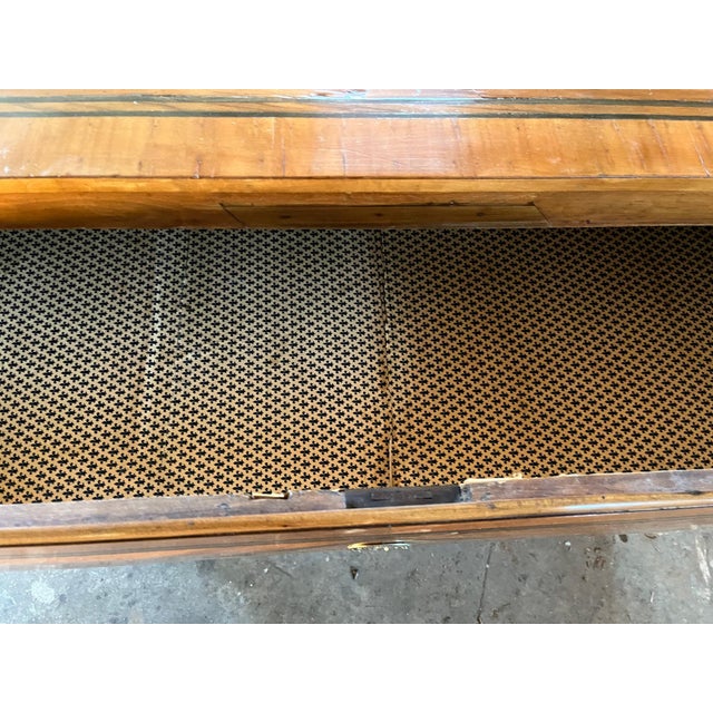 Late 18th Century 18th Century Italian Cherry Neoclassical Commode With Inlay and Veneer For Sale - Image 5 of 18