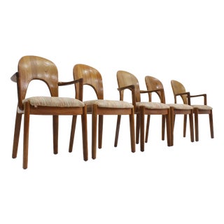 Vintage Danish Dining Chairs by Niels Koefoed for Koefoeds Hornslet, 1960s, Set of 5 For Sale