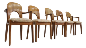 Vintage Danish Dining Chairs by Niels Koefoed for Koefoeds Hornslet, 1960s, Set of 5