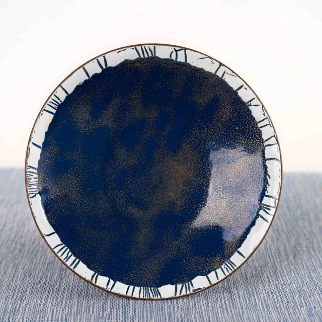 Vintage Hand-Painted Enamel Catchall Dish For Sale - Image 11 of 12