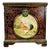 1970s Vintage Farmhouse Arts & Crafts Boho Chic Velvet Lined Rooster Storage Box For Sale