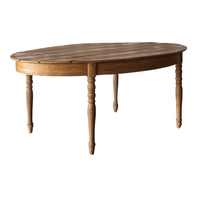 Early 20th Century Pine Louis Phillpe Oval Table For Sale