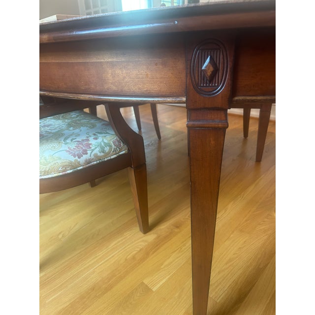 Wood Harden Furniture Solid Cherry, Old Tavern China Cabinet/Hutch and Dining Table — Model 1884-2 — Dining Table and Chairs For Sale - Image 7 of 9