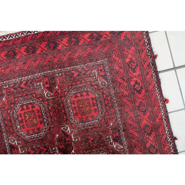 1950s 1950s, Vintage Afghan Baluch Runner Rug 3.5' X 6.11' For Sale - Image 5 of 10