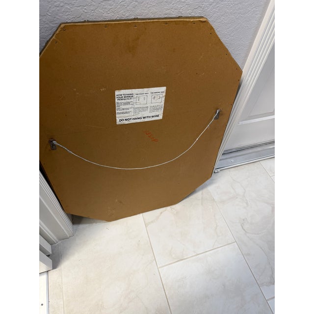 Ornamental & Decorative Materials Chinoiserie Faux Bamboo Gold Giltwood Hexagonal Mirror For Sale - Image 7 of 7