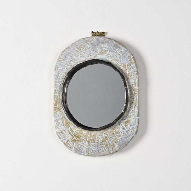 Ceramic Mirror by Jean-Pierre Viot, France, 1970 For Sale - Image 9 of 9