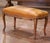 Early 20th Century Early 20th Century French Louis XV Carved Walnut Bench With Leather Seat For Sale - Image 5 of 10