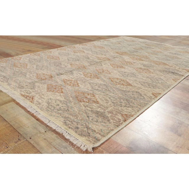 Textile Vintage Earth-Tone Transitional Rug - 04'11 X 07'11 For Sale - Image 7 of 10