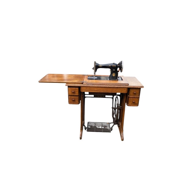 Vintage Singer Treadle Sewing Machine, 1950 For Sale - Image 14 of 14