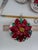 Glass Poinsettia Christmas Ornaments, Set of 6 For Sale - Image 7 of 8