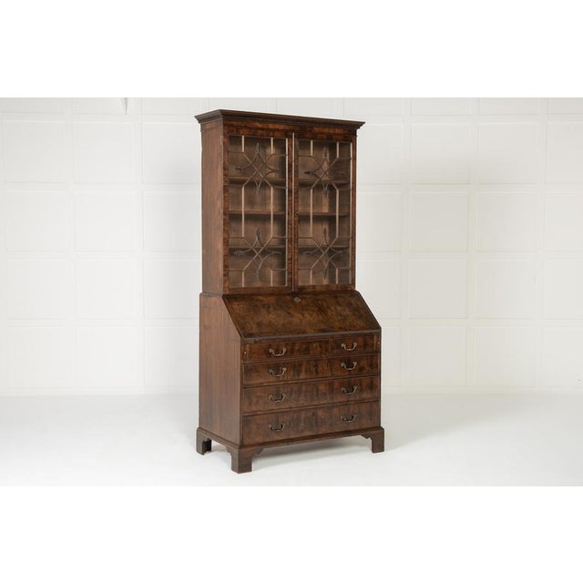 Antique English Mahogany Secretaire, 1700s For Sale - Image 16 of 16