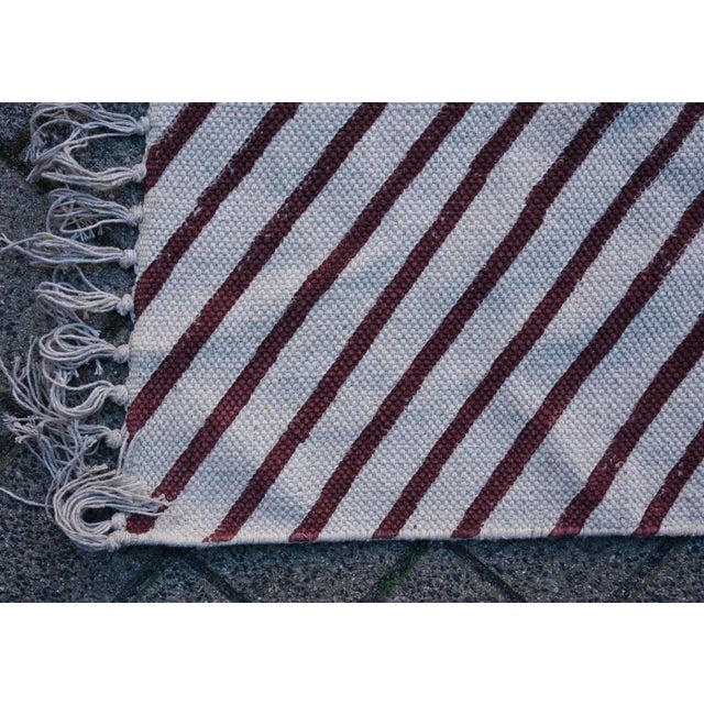 Textile Large Kelim Throw with Geometric Pattern, 1970s For Sale - Image 7 of 10