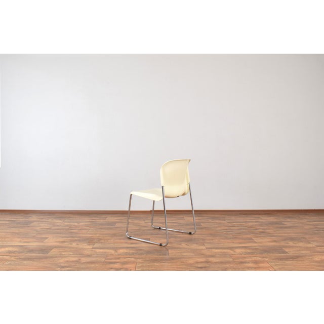 White SM400k Swing Chairs by Gerd Lange for Drabert, 1980s, Set of 4 For Sale - Image 10 of 13