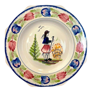 Vintage Quimper Hiker Plate