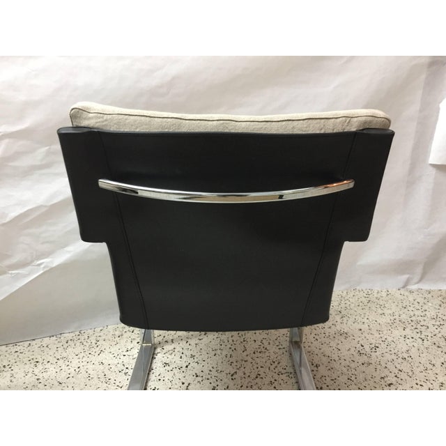 Matteo Grassi Stitched Leather and Chrome Dining Chairs - Set of 4 For Sale - Image 17 of 18