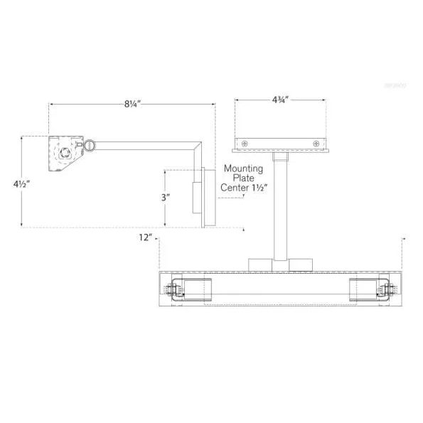 Visual Comfort J. Randall Powers for Visual Comfort Signature McClain 12" Hardwired Picture Light in Hand-Rubbed Antique Brass For Sale - Image 4 of 4