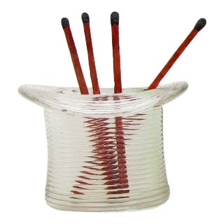 Vintage Glass Hat Match Striker / Pyrogene For Sale