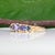 1.51ct Mixed Sapphire Estate Ring With 5 Natural Sapphires in Solid 18k Gold, Size 8 For Sale In Columbus - Image 6 of 9
