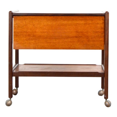 Mid-Century Modern Folding Drinks Trolley in Teak, 1960s For Sale