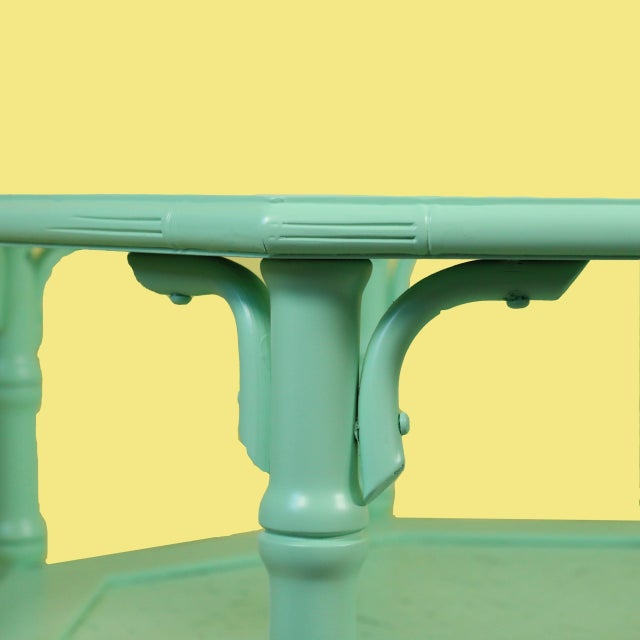 Rattan Octagonal Coffee Table in nice as found vintage condition. There are scuffs, scrapes, and wear to the Newly...