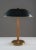 A striking table lamp by böhlmarks, model 15624, produced during the 1940s–50s. The lamp features a wide, dark green...