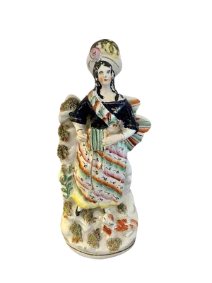 Victorian Staffordshire Flatback Figure, 1880s