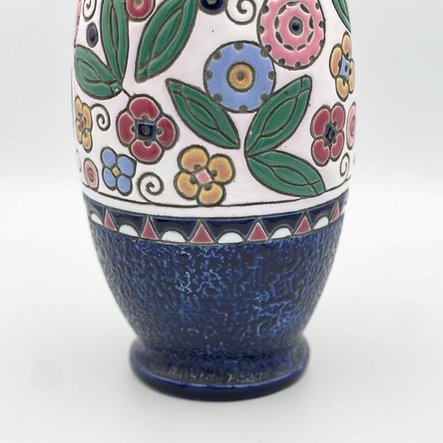 Blue Vintage Swallow Lamp Base, 1920 For Sale - Image 8 of 10