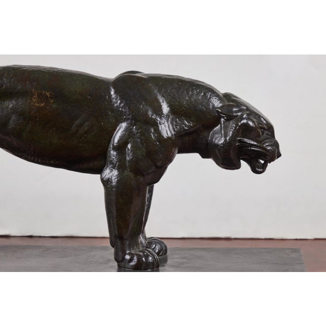 Signed, Cast Bronze Tiger, circa 1920 For Sale - Image 4 of 7