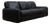 Vintage Black Leather Sofa, 1970s For Sale