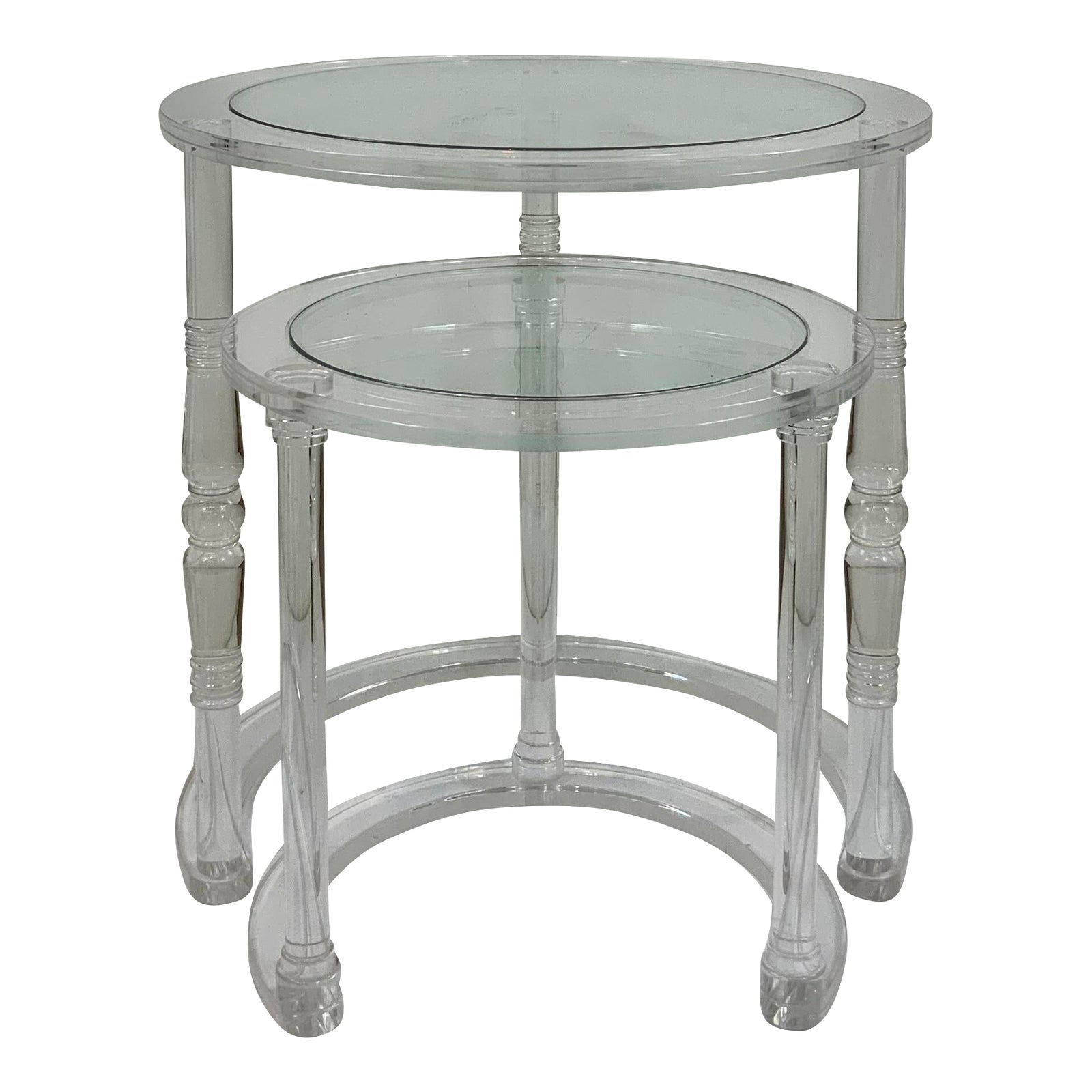 Modern Acrylic Nesting Tables Set of 2 Chairish