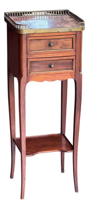 Late 19th Century French Nightstand With Marble Top