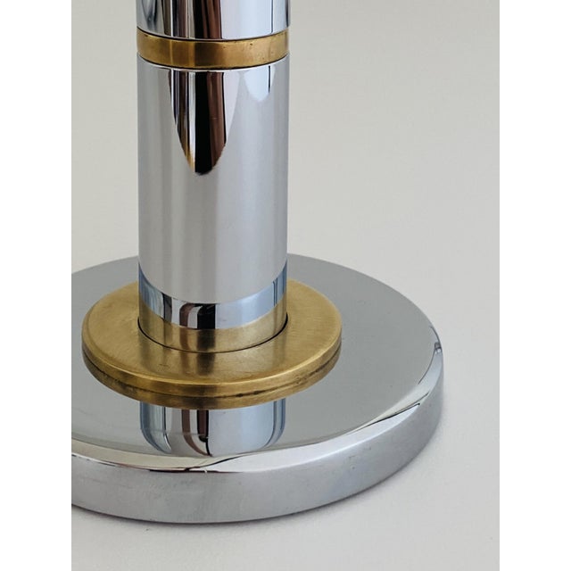Graduated Chrome and Brass Candleholders by Go Products Denmark, 1970s, Set of 2 For Sale - Image 4 of 8