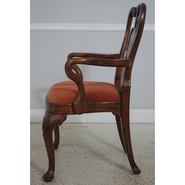 Traditional Set of 6 Maitland Smith Georgian-Style Mahogany Dining Chairs For Sale - Image 3 of 18