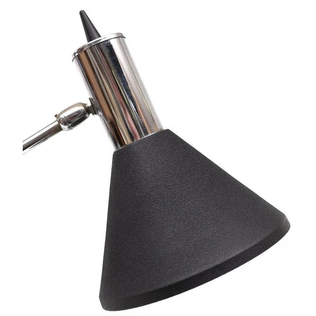 Herda desk lamp. Black Metal shade, Chrome upright. Adjustable in any direction. 1 large E27 bulb needed. Good vintage...