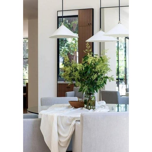 Emily Group of Three Chandelier in Steel with Dark Bronze Finish by Moss Objects For Sale - Image 9 of 13