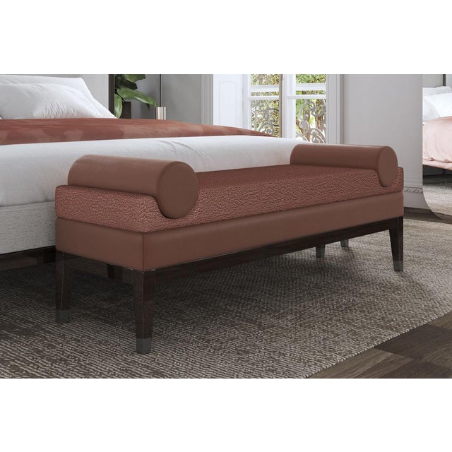 Not Yet Made - Made To Order Italian Bench in Green Velvet Fabric from Kabinet For Sale - Image 5 of 9