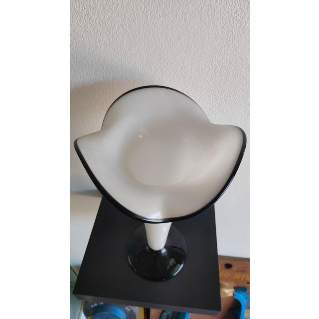 Handmade Vase in Black and White Murano Glass For Sale - Image 7 of 9