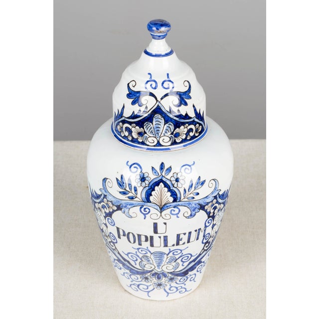 Ceramic 19th Century Delft Faience Apothecary Jar For Sale - Image 7 of 12
