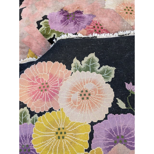 Black 1920s Antique Chinese Art Deco Rug by Nichols Workshop For Sale - Image 8 of 8