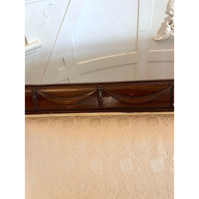 Antique Victorian Regency Style Mahogany Carved Sofa, 1880 For Sale - Image 11 of 15