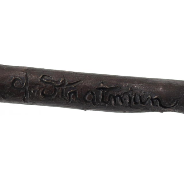 Black Graft Eh8 - Abstract Figurative Wall Sculpture - Tree Branch and Bronze Figures Original Artwork by Jennyfer Stratman For Sale - Image 8 of 8