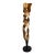 Twisting Mahogany Wood Sculpture on Stand For Sale