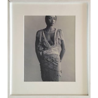 Paul Rowland, Naomi Campbell, Paul Rowland Vintage Portrait Silver Gelatin Print For Sale