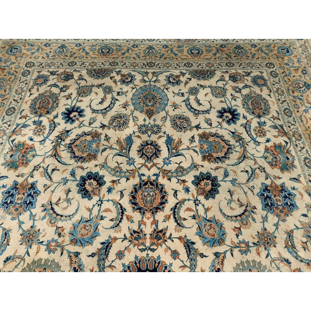 1960s Distressed Vintage Persian Kashan Rug. 10'x 13'4" For Sale - Image 5 of 17