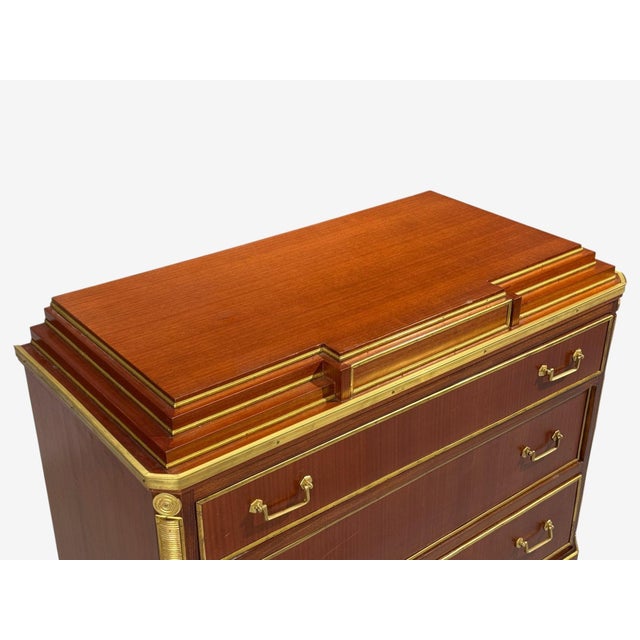 Russian Neoclassical Style, Commodes, Mahogany, Brass, Europe, 1980s For Sale - Image 10 of 13