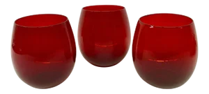 Vintage Rolly Polly Crystal Glasses - Set of 3