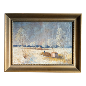 Early 20th Century Hungarian Impressionist Winter Landscape, Paris 1901