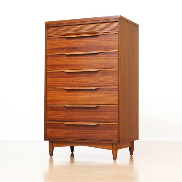 1960s Pair of Tallboy Dressers by White & Newton For Sale - Image 5 of 17