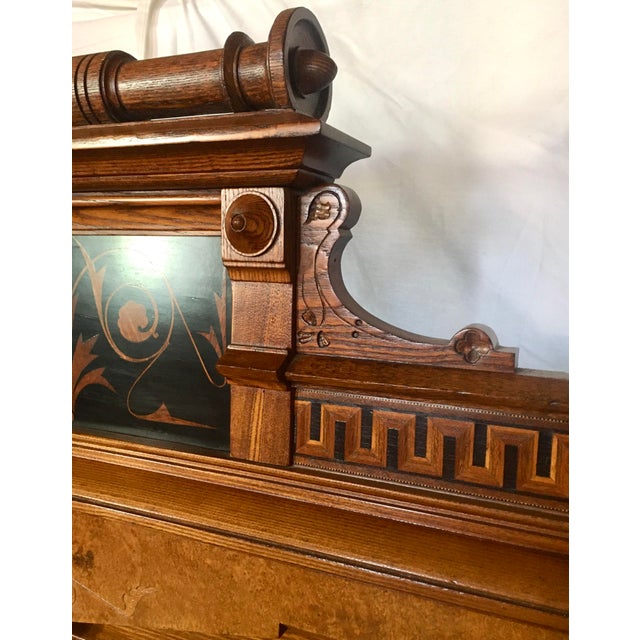 Wood 1870s Modern Gothic Bedstead Attributed to Kimbel & Cabus For Sale - Image 7 of 11